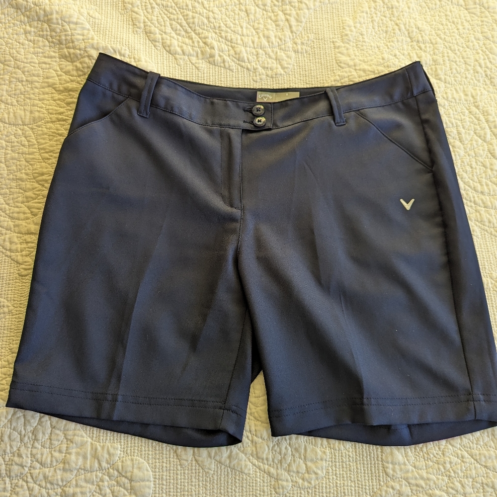 Callaway Opti Dri Women's Golf Shorts Navy Blue Size 8